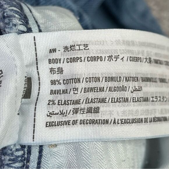 Hollister Dad Jeans Women’s 25 Short Blue Straight High Rise Flower Embroidered - Picture 7 of 12